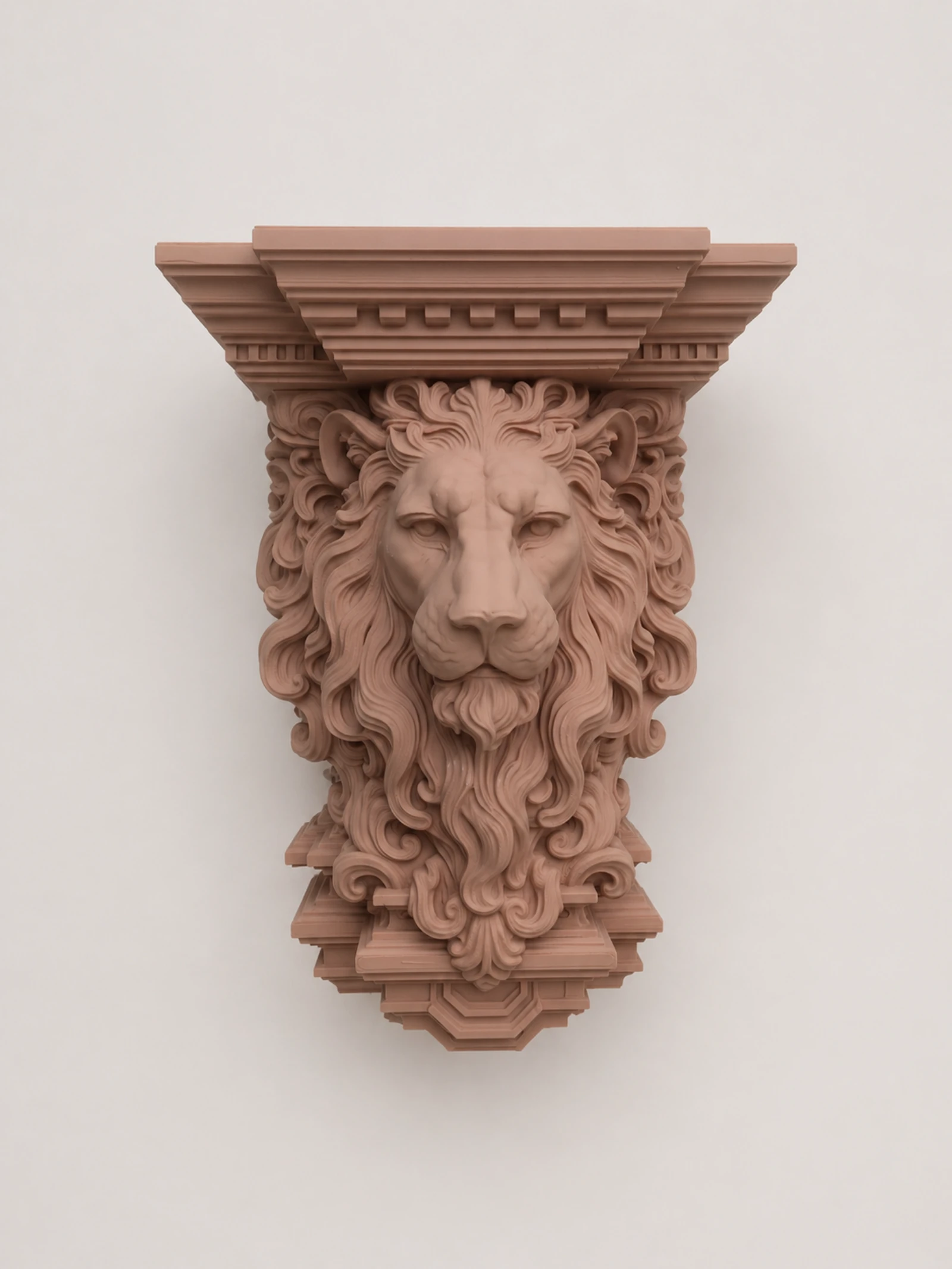Etagère tablette tête de lion beige marron kleur beige hout 🍀 – photo 8